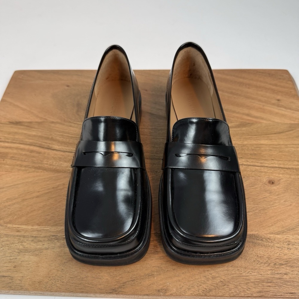 New $325 Women's Flattered Ilse Black Leather Penny Loafer Shoe Size 36 US 6 M - Picture 4 of 8